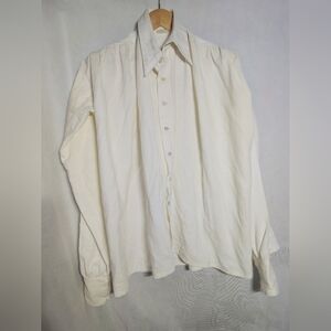 Nestwell White Hemp Blend Poet's Shirt XXL
